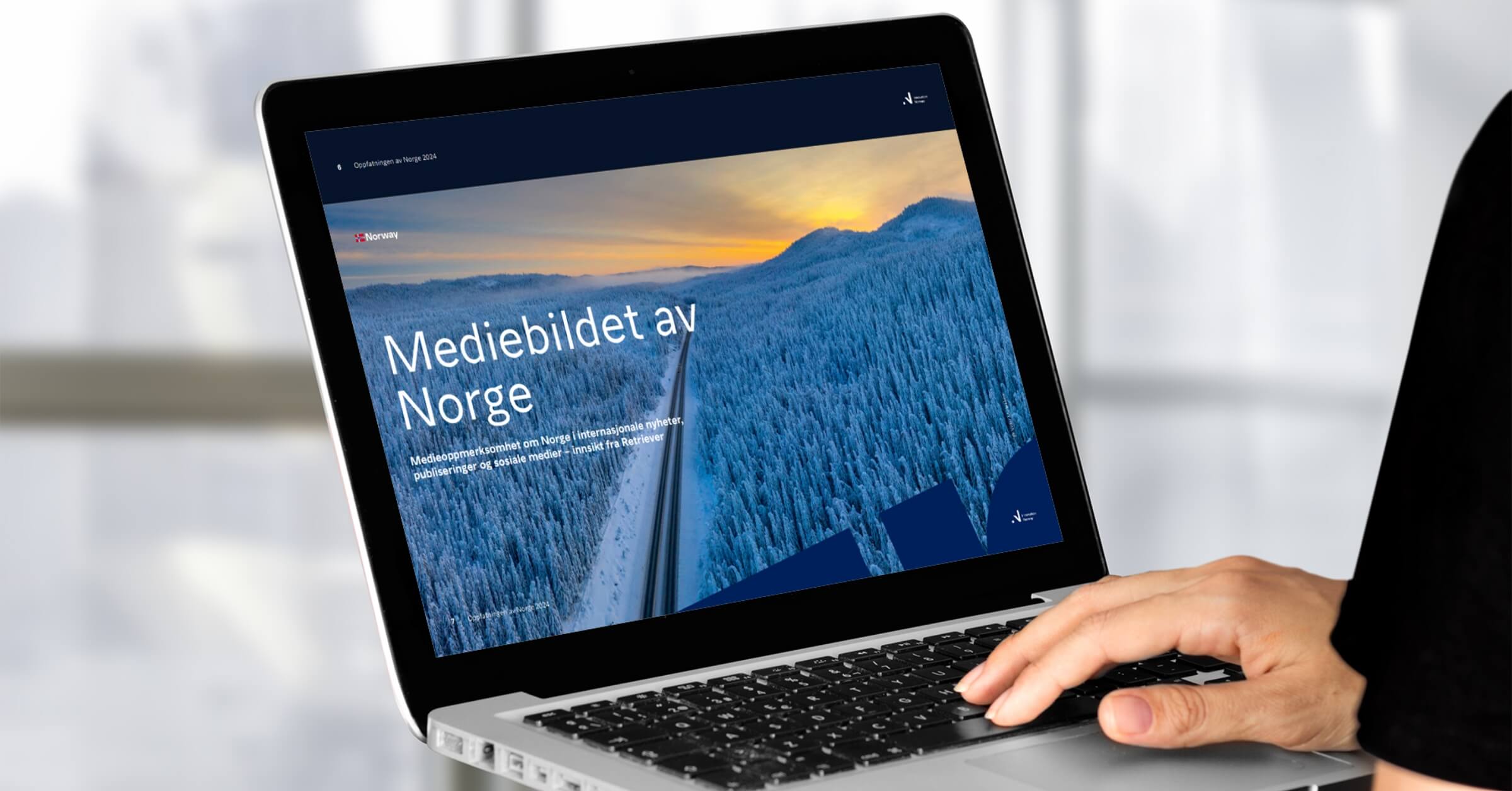 SLide fra rapport med overksiften "Mediebildet av Norge"